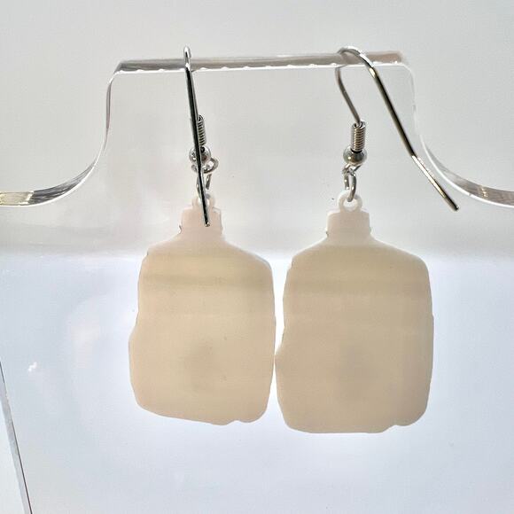 Milk Earrings - Milk Jugs - Milk Accessories - Cow Earrings - Milk and Cookies - Picture 4 of 7